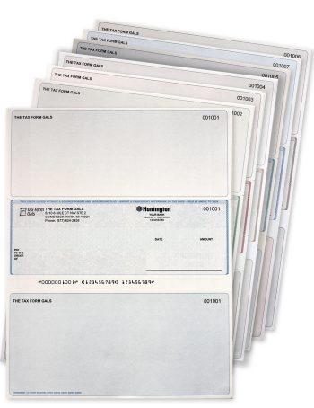 Custom-Printed Business Checks. Middle Format. Free Logos. 7 Colors - ZBPforms.com