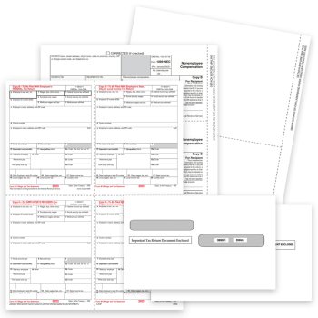 1099 & W2 Tax Form and envelope sets for 2023 for businesses who e-file, these form sets do not include Copy A forms per new 2023 efile rules - zbpforms.com