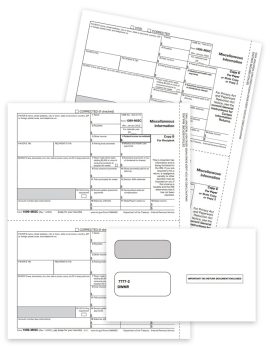 Recipient and State 1099MISC Form Sets with Envelopes for Payers who Efile - ZBPforms.com