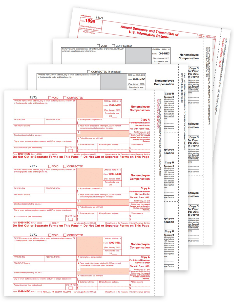 2023 1099NEC Tax Forms for Reporting Non-Employee Compensation for Freelancers, Contractors, Lawyers and More. New Efile Rules Apply - zbpforms.com