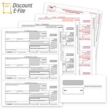1099NEC filing for 2023 non-employee compensation. Order forms, envelopes, software and e-filing - zbpforms.com