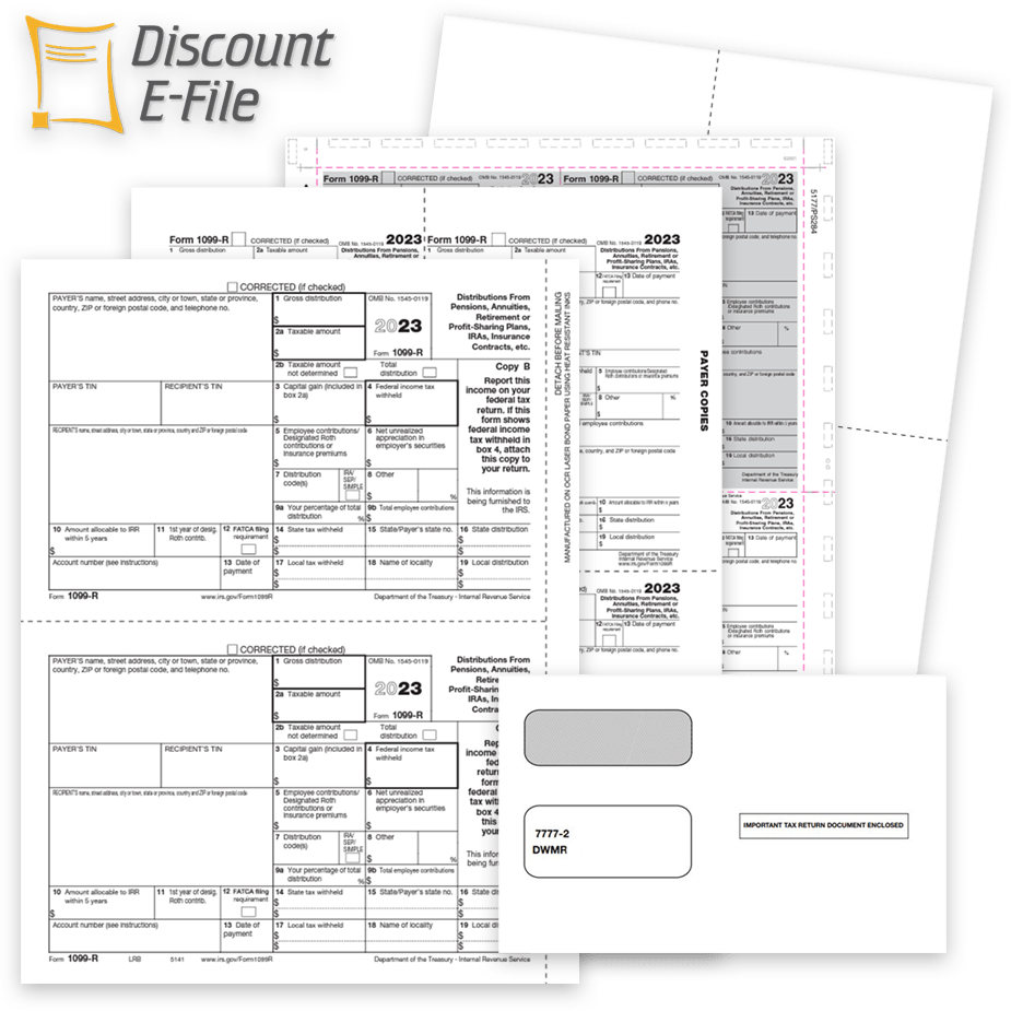 1099R Tax Forms for 2023, Preprinted and Blank Forms, Envelopes and E-Filing - zbpforms.com