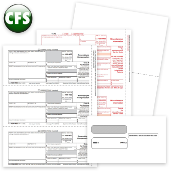 CFS Software compatible 1099 & W2 tax forms and envelopes, Official forms, blank perforated paper and more - zbpforms.com