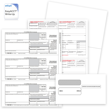 EasyACCT software compatible 1099 & W2 tax forms and envelopes, guaranteed compatible official forms and blank perforated paper - zbpforms.com