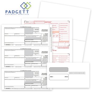 Padgett software compatible 1099 & W2 tax forms and envelopes, official forms and blank perforated paper - zbpforms.com