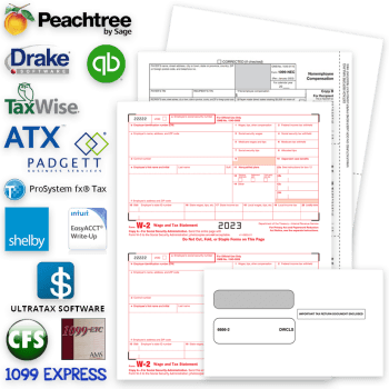 Software Compatible W2 & 1099 Forms and Envelopes for 2023, Plus E-File Services and More - ZBPforms.com