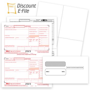 W2 Tax forms and envelopes for 2023, official W-2 forms, blank perforated paper in 2up, 3up and 4up formats - zbpforms.com