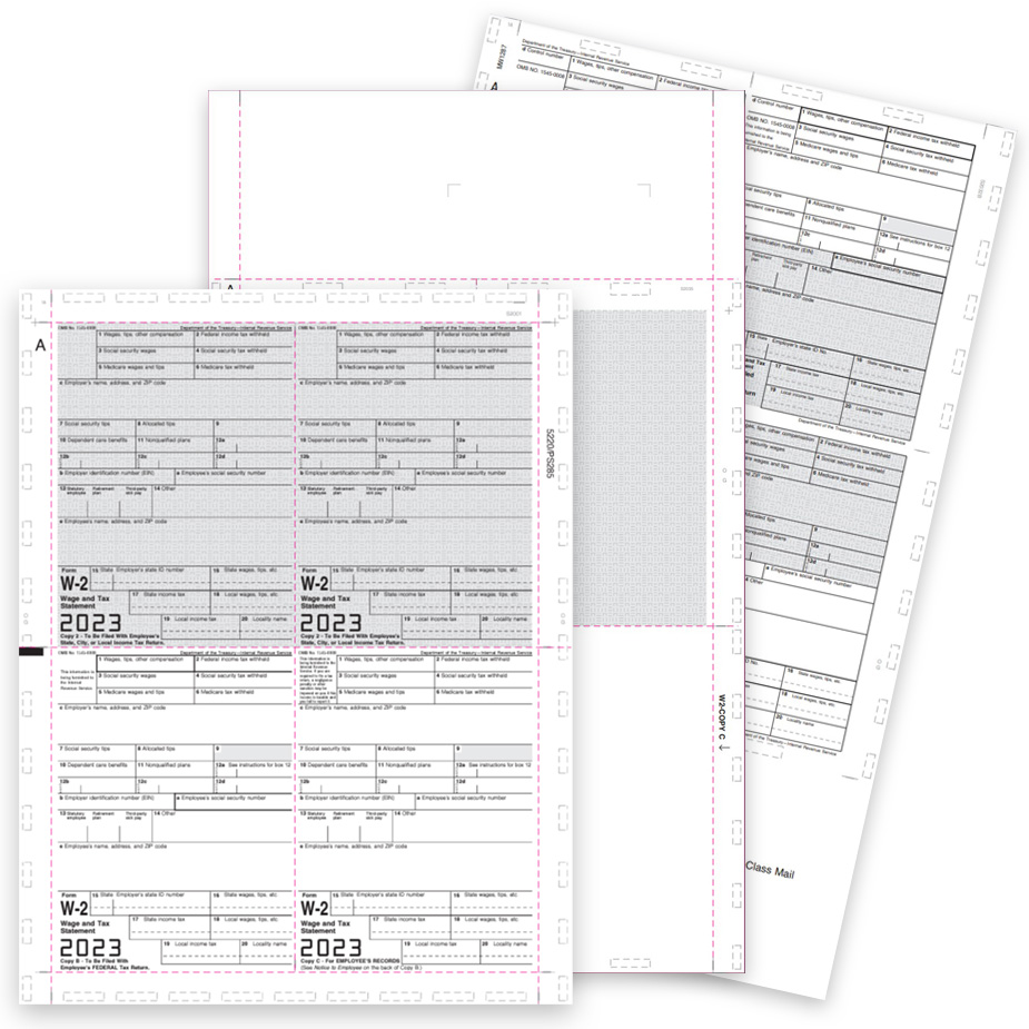 W2 pressure seal forms, preprinted and blank in 11- and 14-inch formats - zbpforms.com
