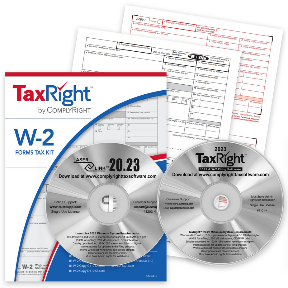 W2 Software and Form Kits for 2023 Tax Year with Official W2 Forms, Envelopes and Easy to Use Software - ZBPforms.com